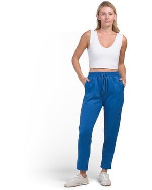 TJ Maxx Faux Suede Pants For Spandex/Polyester/Suede - Blue