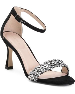 TJ Maxx Suede Heidy Heeled Sandals For - Metallic