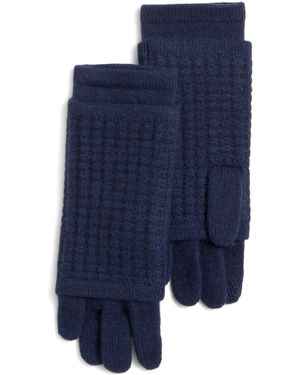 TJ Maxx Cashmere Waffle Stitch 3-In-1 Gloves For - Blue