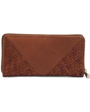 TJ Maxx Leather Longview Zip Around Wallet For - Brown
