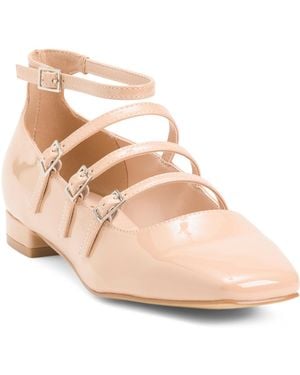TJ Maxx Patent Leather Luma Multi Strap Flats For - Pink