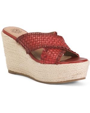 TJ Maxx Leather Lorie Wedges For - Pink