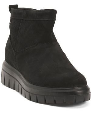 TJ Maxx Suede Booties With Warm Lining For - Black