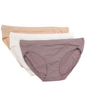 TJ Maxx 3Pk Light And Airy Bikinis For Spandex/Modal/Cotton - Gray