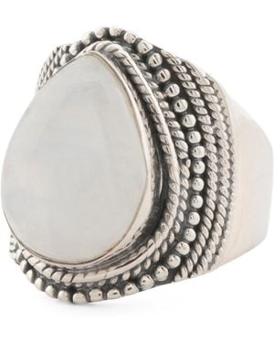TJ Maxx Sterling Moonstone Ring - Gray