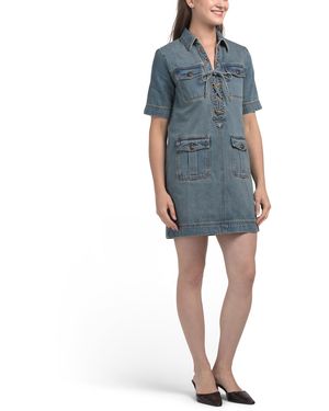 denim dress tj maxx TJ Maxx Women's Blue Mara Dress For Cotton