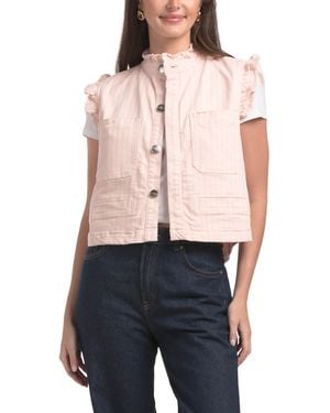 TJ Maxx Pablo Denim Vest For Cotton/Polyester - Blue