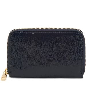 TJ Maxx Patent Leather Medium Zip Around Wallet, Leather - Blue