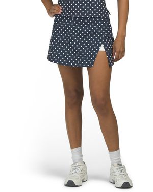 TJ Maxx Butter Soft Polka Dot Skort, Spandex/Polyester - Blue
