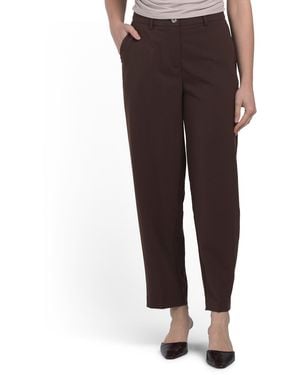 TJ Maxx Barrel Leg Cropped Pants For Spandex/Polyester/Rayon - Brown