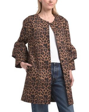 TJ Maxx Tulip Sleeve Water Resistant Canvas Jacket, Polyester - Brown