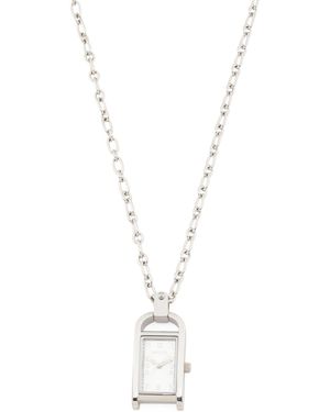 TJ Maxx Mini Angel Stainless Steel Watch Necklace - White