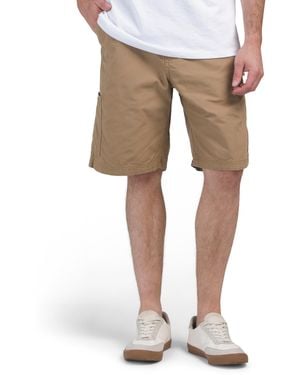 TJ Maxx Cotton Canvas Loose Dungaree Shorts For - Natural
