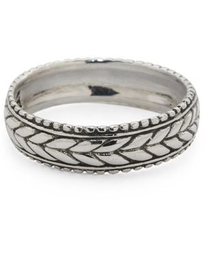 TJ Maxx Sterling Woven Band Ring - Gray