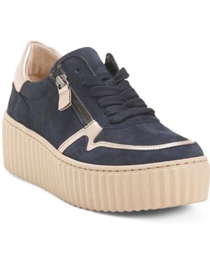 TJ Maxx Nubuck Leather Best Fitting Sneakers For - Blue