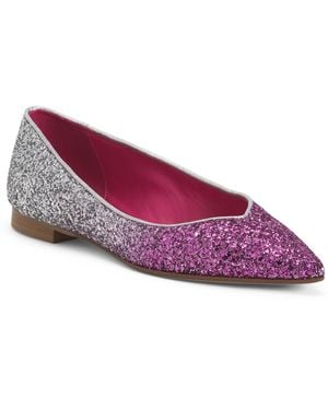 TJ Maxx Leather Ballerina Flats For - Purple