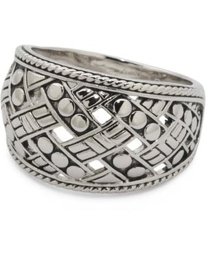 TJ Maxx Sterling Plated Woven Ring - Gray