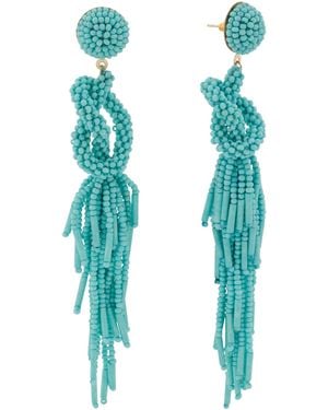 TJ Maxx Resin Beaded Knot Earrings - Blue