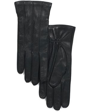 TJ Maxx Leather Raised Cord Gloves With Merino Wool Lining For Leather/Merino Wool - Black