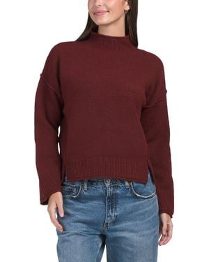 TJ Maxx Midweight Mock Neck Sweater, Spandex/Polyester/Acrylic - Red
