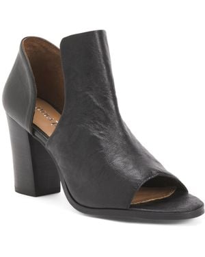 TJ Maxx Leather Ivy Road Peep Toe Heels For - Black