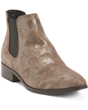 TJ Maxx Suede Dapper Chelsea Booties For - Brown