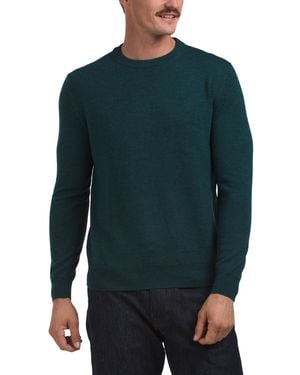 TJ Maxx Extrafine Merino Wool Long Sleeve Crew Neck Pull Over Sweater - Green