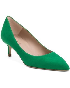 TJ Maxx Suede Audrey Low Pointy Toe Court Pumps For Leather/Suede - Green