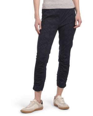 TJ Maxx Printed Ruched Pants For Spandex/Cotton - Blue