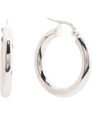 TJ Maxx Sterling Hoop Earrings - Natural