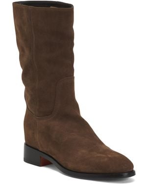 TJ Maxx Suede Mid-Shaft Boots For Leather/Suede - Brown