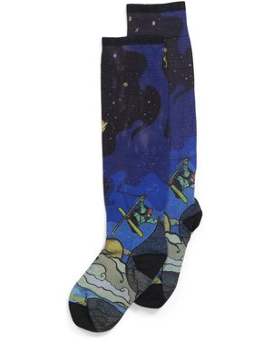 TJ Maxx Merino Wool Blend Ski Zero Cushion Ski Socks, Nylon/Merino Wool - Blue