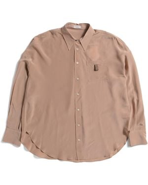 TJ Maxx Silk Shirt For - Natural