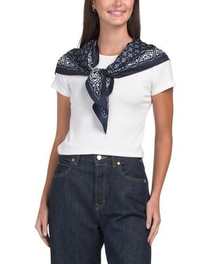 TJ Maxx Printed Triangle Scarf For Polyester - Blue
