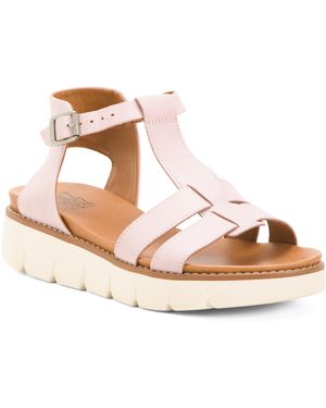 TJ Maxx Leather Margery Ankle Strap Sandals For - Pink