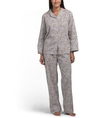 TJ Maxx 2Pc Henna Pj Set For Cotton - Gray