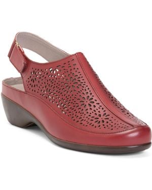 TJ Maxx Leather Dawn Slingback Clogs For - Red