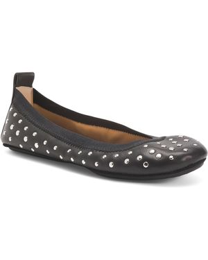 TJ Maxx Patent Leather Samara Foldable Ballet Flats For Leather/Suede - Black