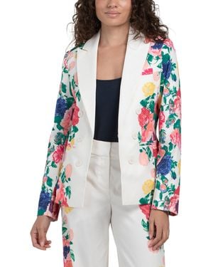 TJ Maxx Printed Blazer For Polyester - White
