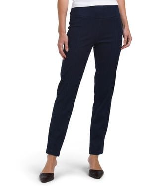 TJ Maxx Petite Pull On Ultra Stretch Denim Look Pants For Spandex/Cotton/Polyester - Blue