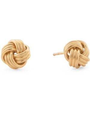 TJ Maxx 18Kt Plated Sterling Knot Earrings - Metallic