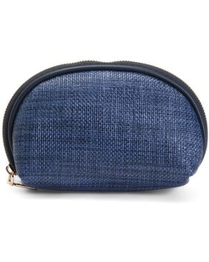 TJ Maxx Amelia Zip Pouch, Leather - Blue
