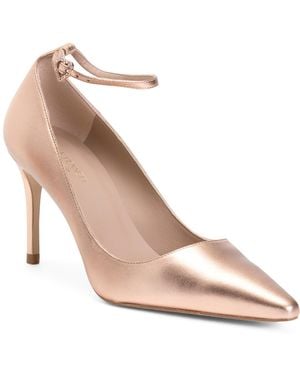 TJ Maxx Leather Catelyn Ankle Strap Closed Court Pumps For - Pink