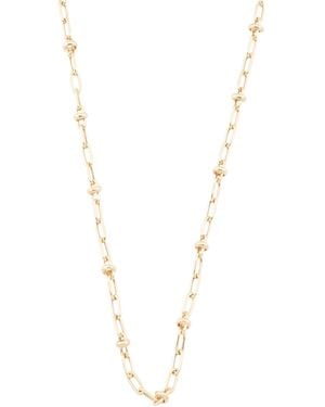 TJ Maxx 18Kt Plated Fancy Paperclip Necklace - White