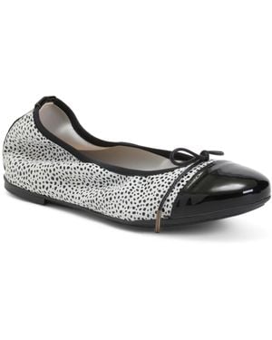 TJ Maxx Leather Ballerina Flats For - Gray