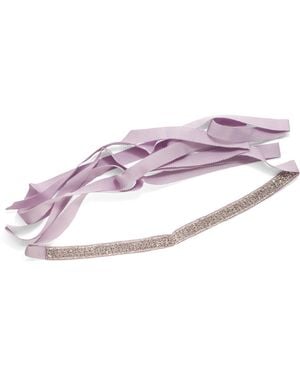 TJ Maxx Glass Bead And Crystal Chain Hand Embroidered Belt For Nylon - Pink