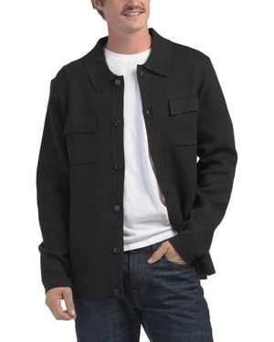 TJ Maxx Sweater Shacket For Nylon/Polyester/Rayon - Black