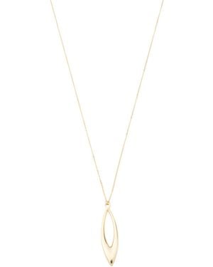 TJ Maxx 10Kt Open Teardrop Pendant Necklace - White