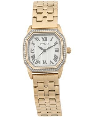 TJ Maxx Wildflower Crystal Bezel Square Watch - Metallic