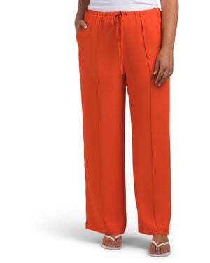 TJ Maxx Pintuck Luxe Crepe Pants For Spandex/Polyester - Red